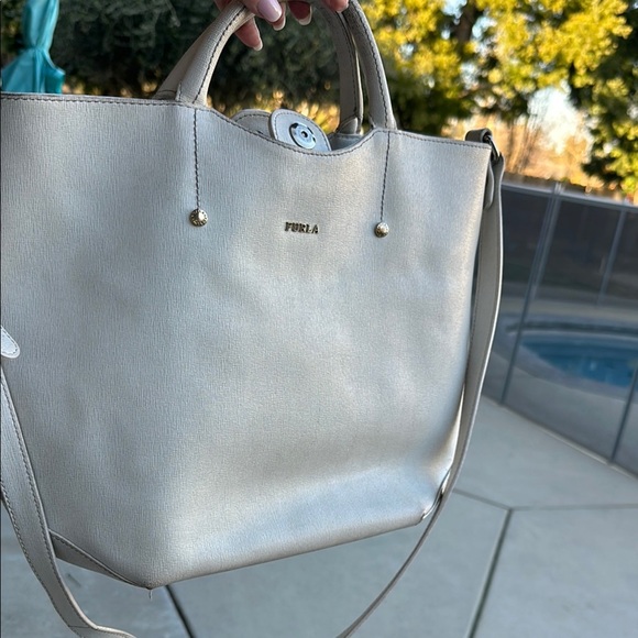 Furla Handbags - Furla Cream Tote Bag